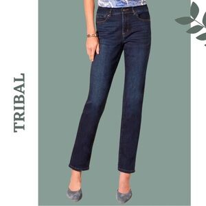 Tribal SOPHIA CURVY 32 INCH
STRAIGHT LEG JEANS Deep Ocean Size 2